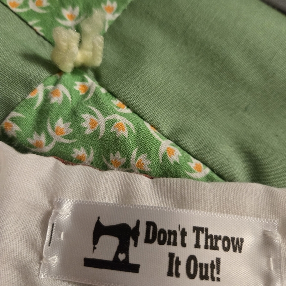Vtg Quilt patch Scarf upcycled original sustainable Dont Throw It Out - Picture 4 of 4